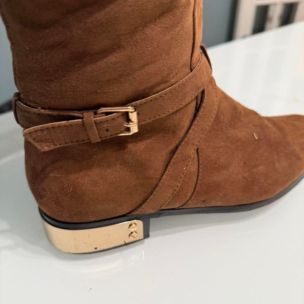 Chic over-the-knee faux-suede boots